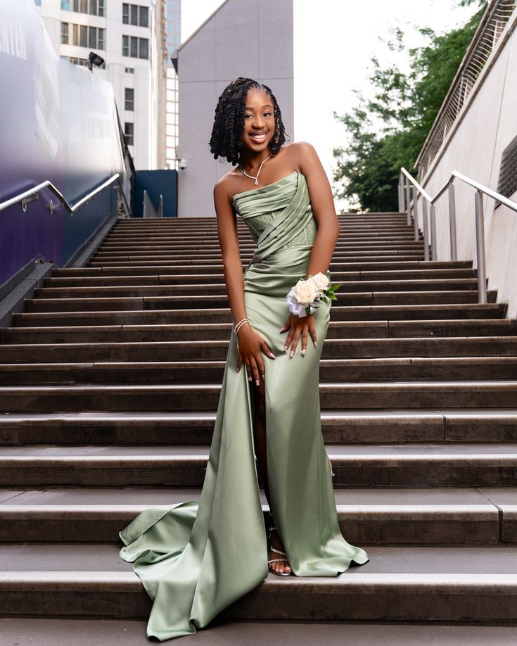Stunning Green Mermaid Prom Gown Evening Dress for Women fg7387