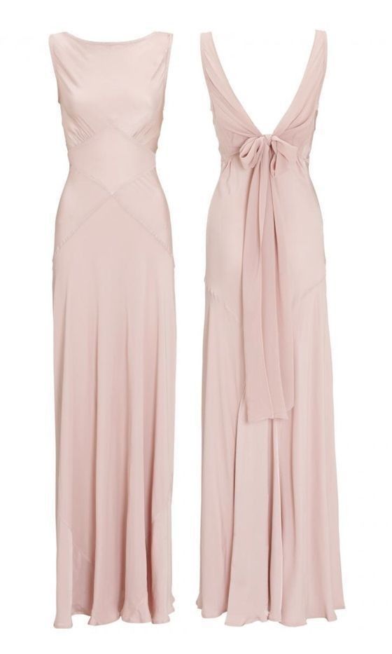 Pink Chiffon V Back Long Prom Dress Elegant Bridesmaids Dress fg7333