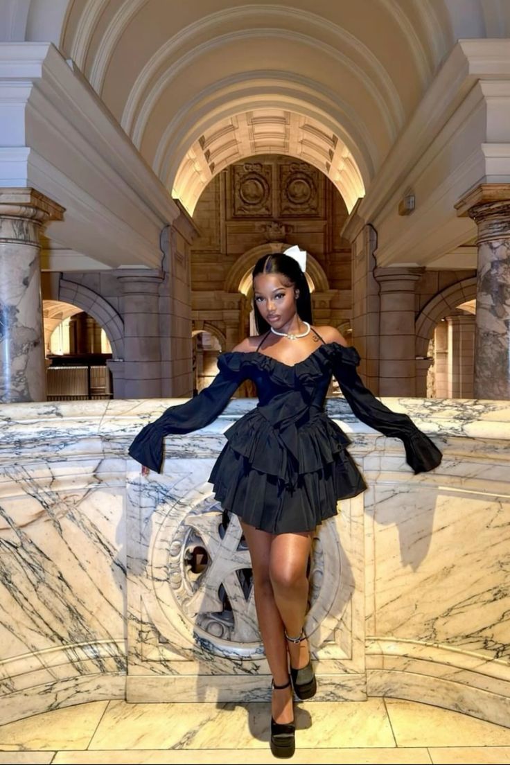 Sexy A line Off The Shoulder Long Sleeves Black Short Homecoming Dress fg7019