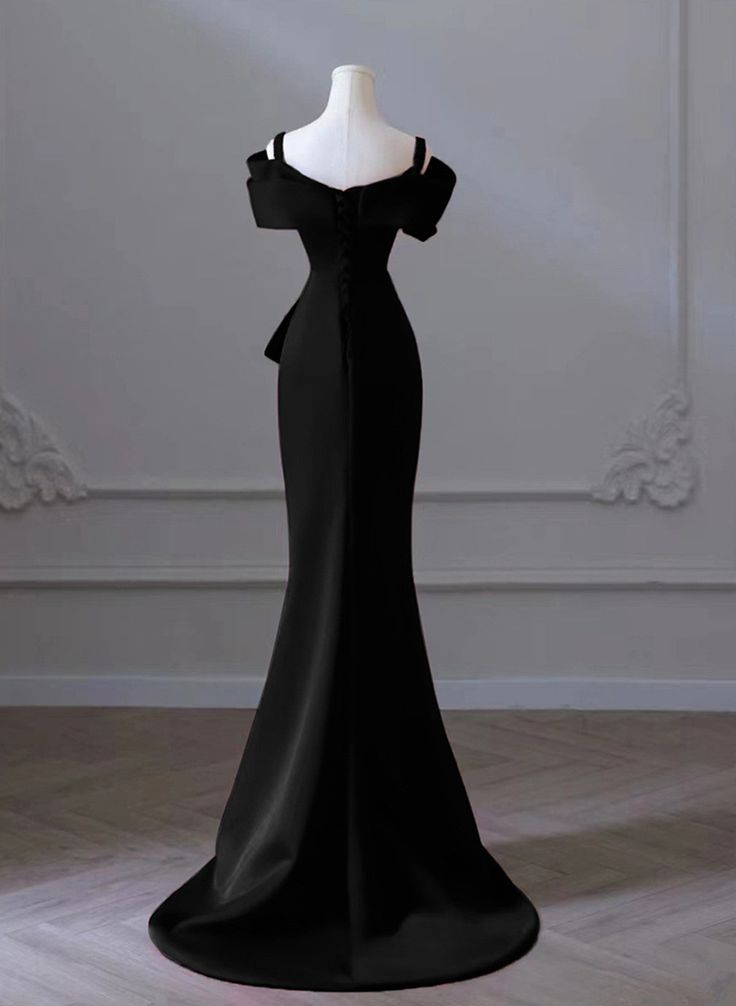 Mermaid Sweetheart Off Shoulder Prom Dress, Satin Evening Dress fg7115