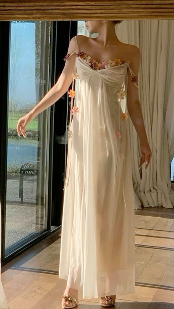 Bohemian Long Beach Dress for Women, Chic and Elegant Outfit with Spaghetti Straps, Princess Evening Gowns fg6985