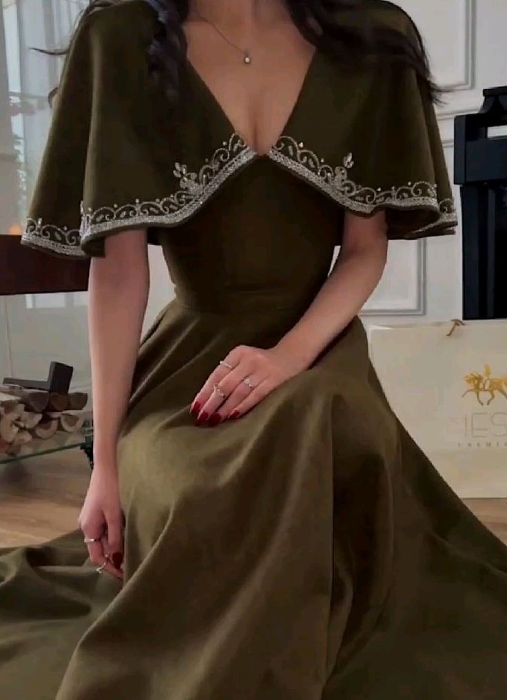 Elegant A line Prom Dress,Green Evening Dress Formal Prom Gown fg7270