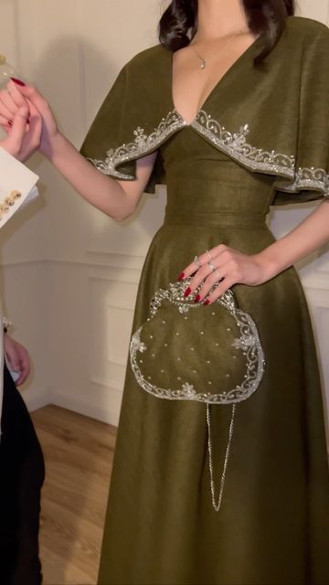 Elegant A line Prom Dress,Green Evening Dress Formal Prom Gown fg7270