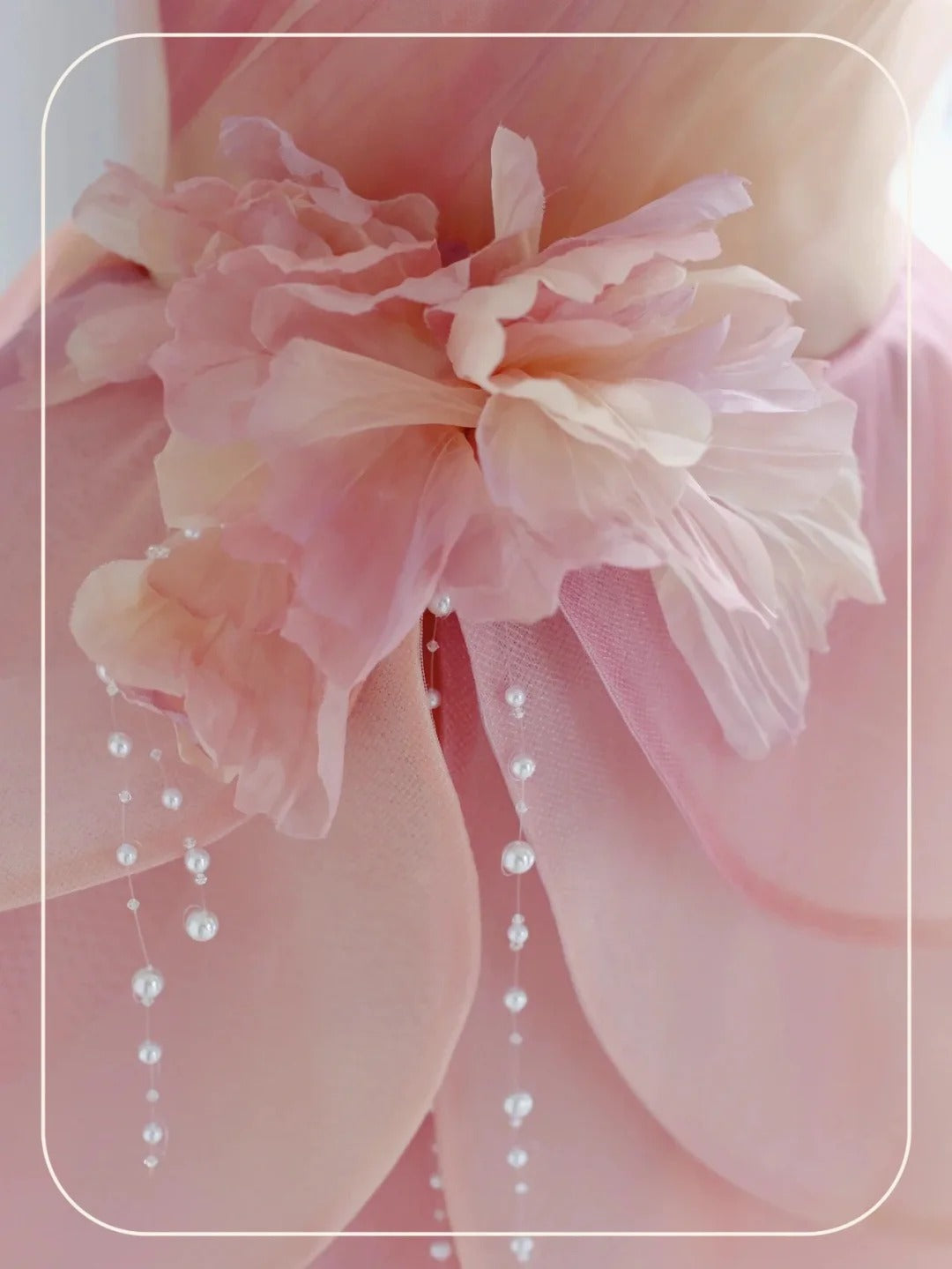 Elegant Formal Dress with 3D Flowers, A-Line Evening Party Dress fg7527