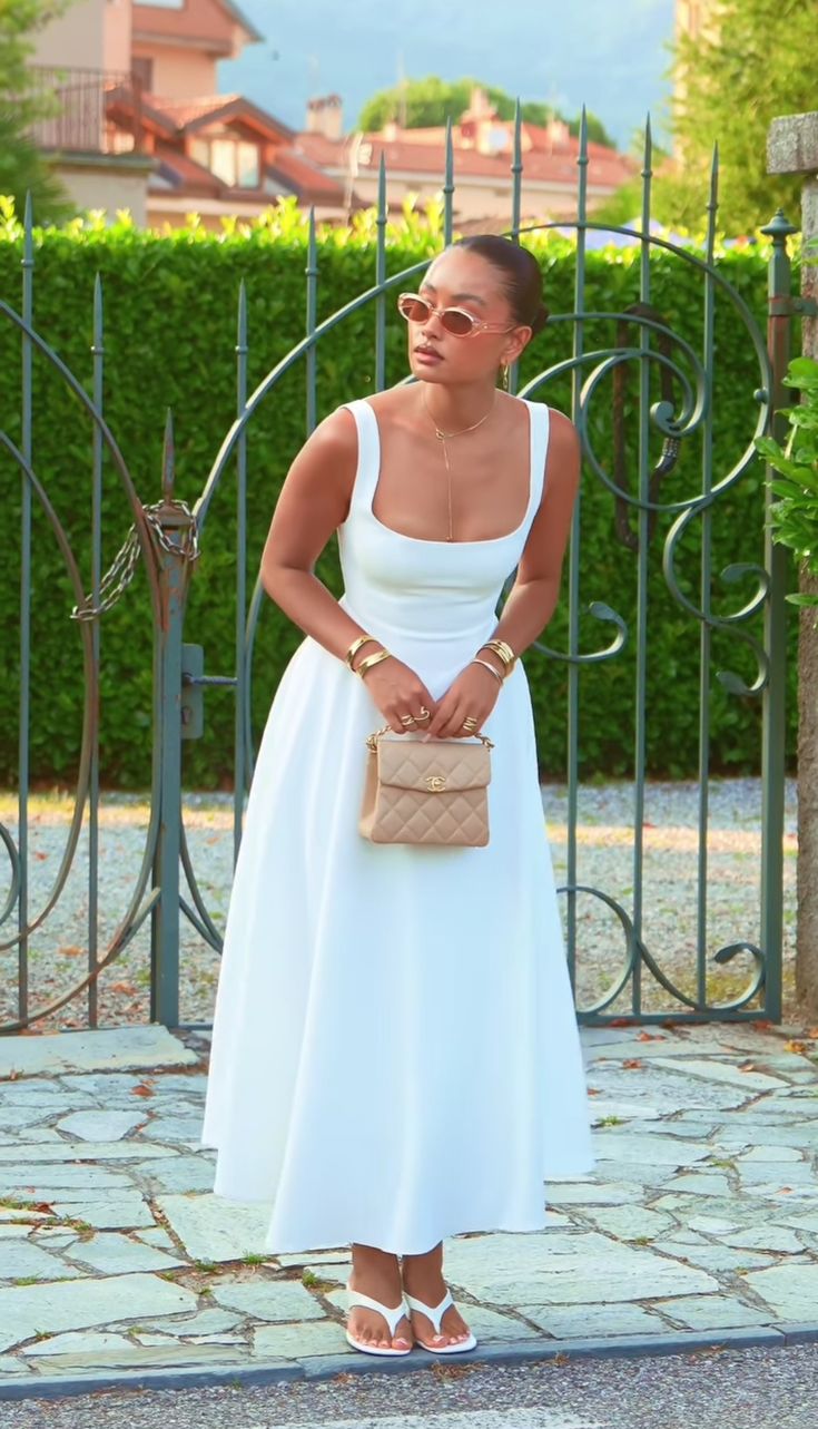 Simple White Satin A-Line Evening Dress Ankle Length Prom Dresses fg7413