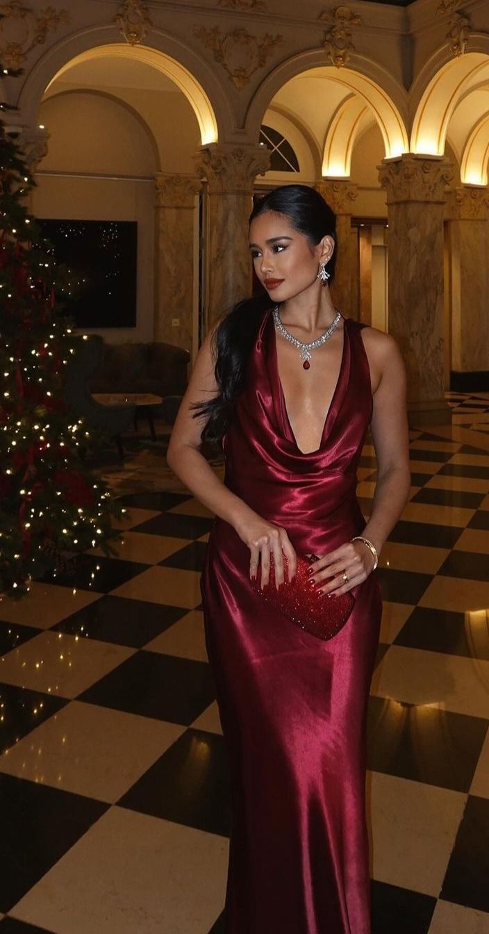 Sexy V-neck Sleeveless Mermaid Satin Long Evening Prom Dress fg7584
