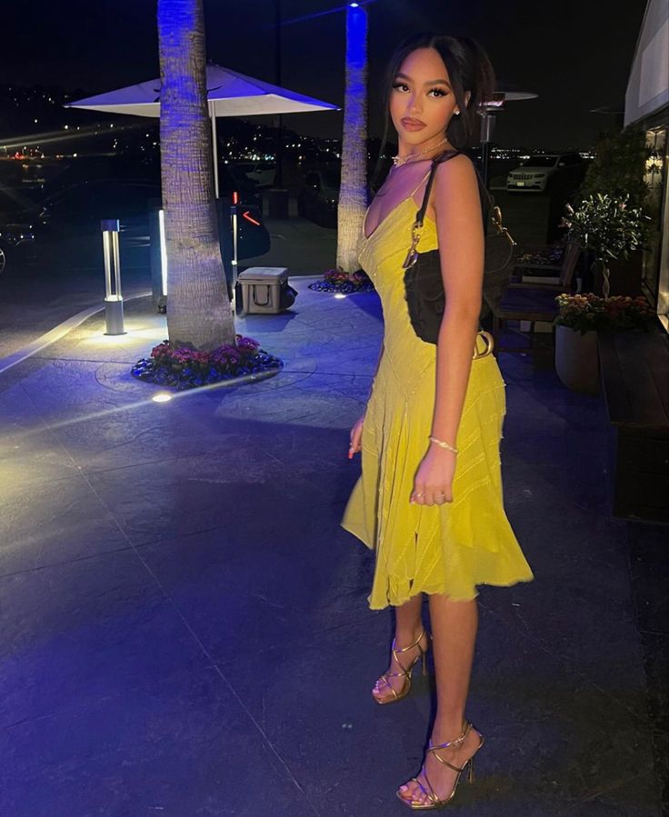 Sexy Women Dress New V Neck Yellow Evening Party Dresses fg7788