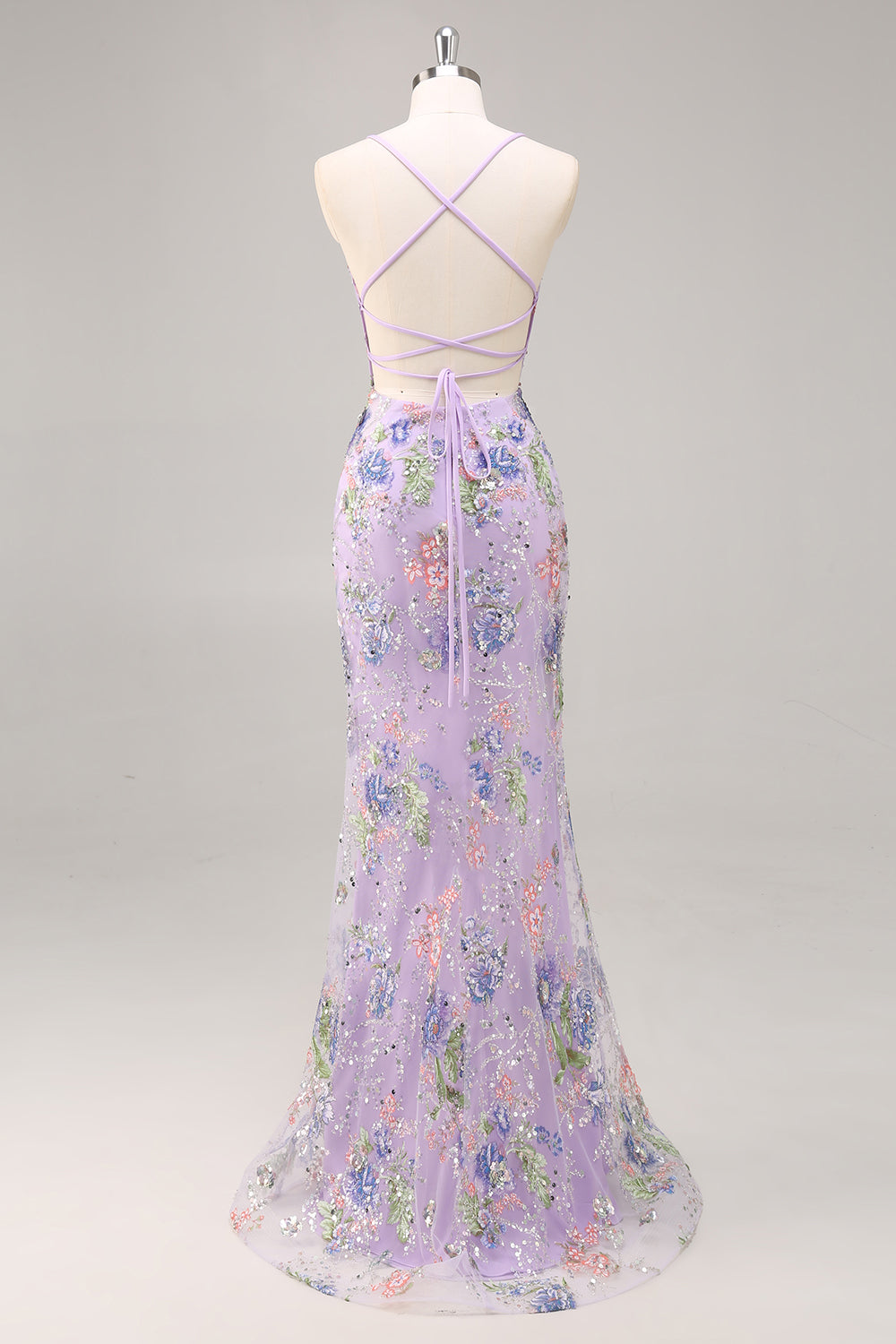 Pink Mermaid Spaghetti Straps Sequins Long Prom Dress with Appliques