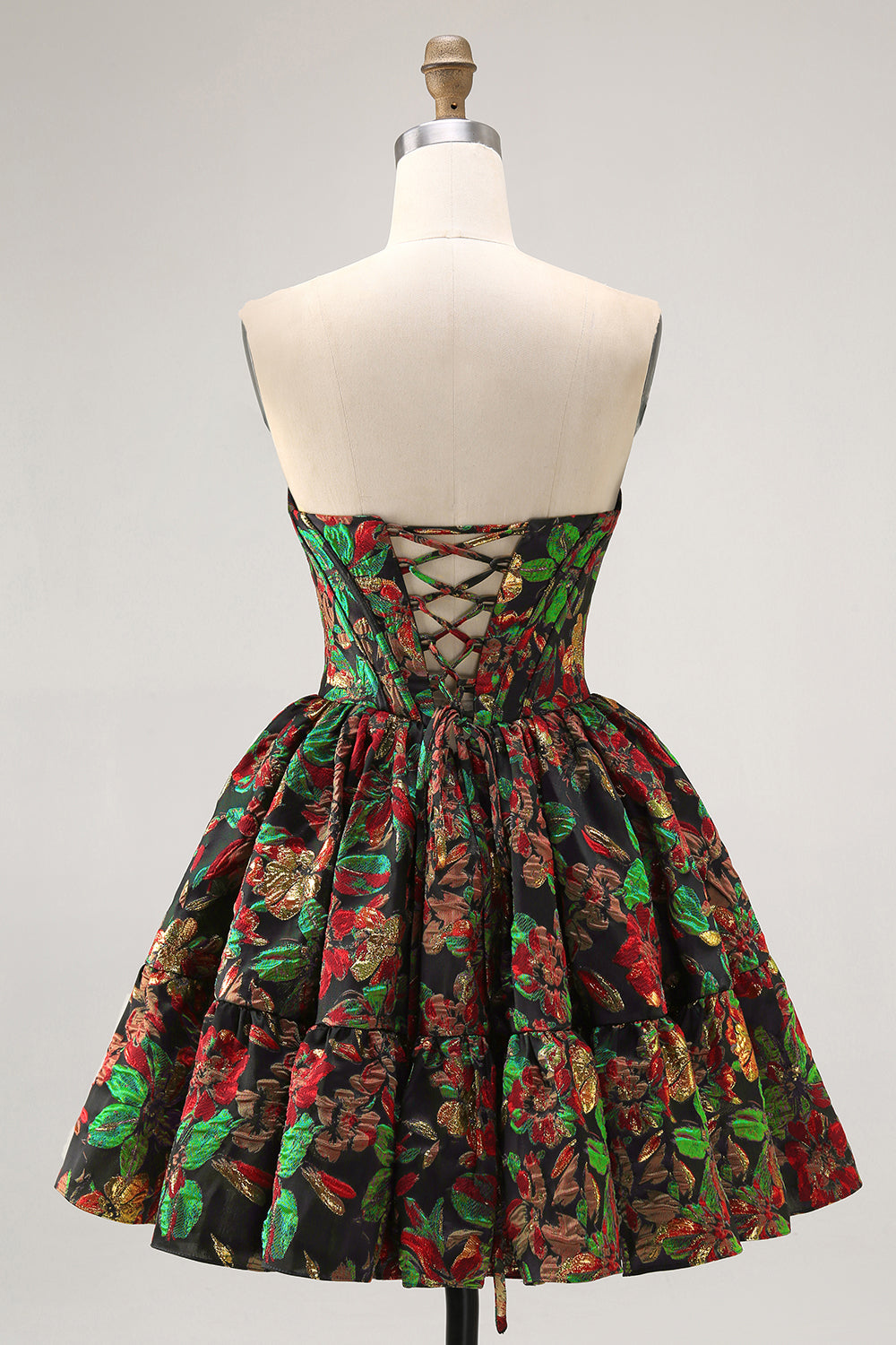 Off The Shoulder Brocade Floral A Line Printed Purple Homecoming Dress