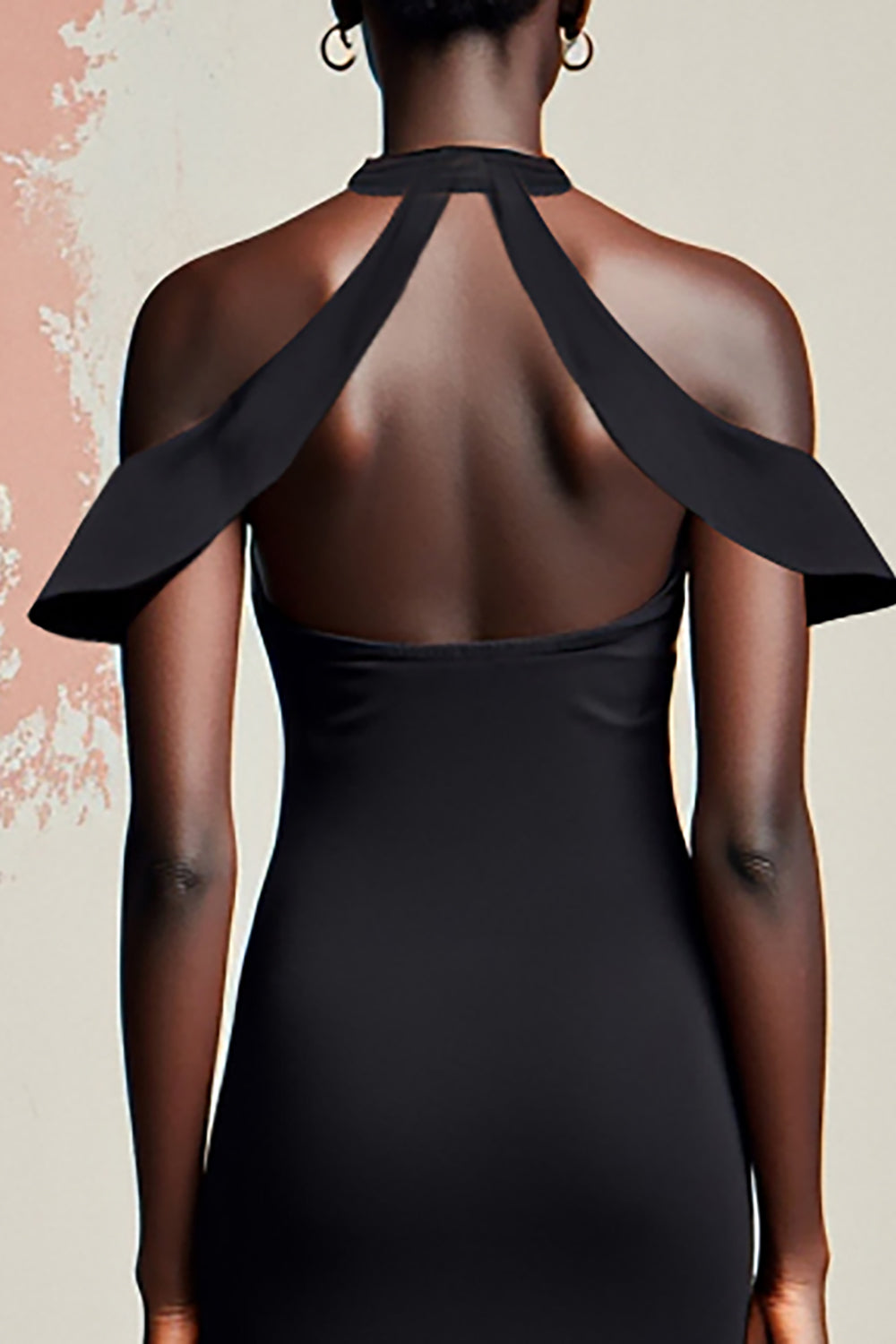 Black Sheath Long Wedding Guest Dress