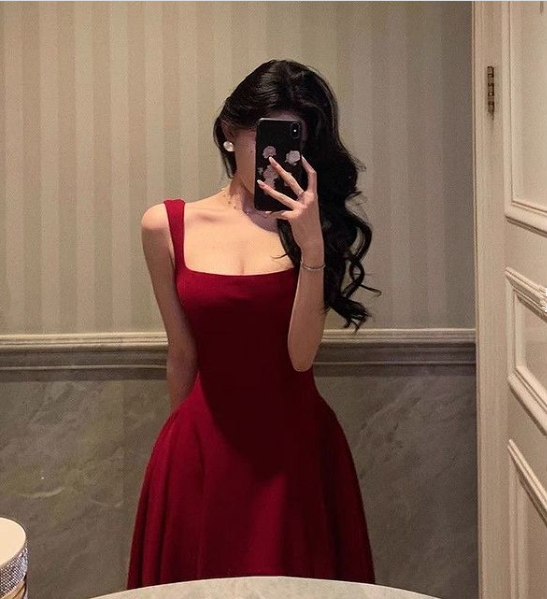 A-line Burgundy Prom Gown Party Dresses fg6877