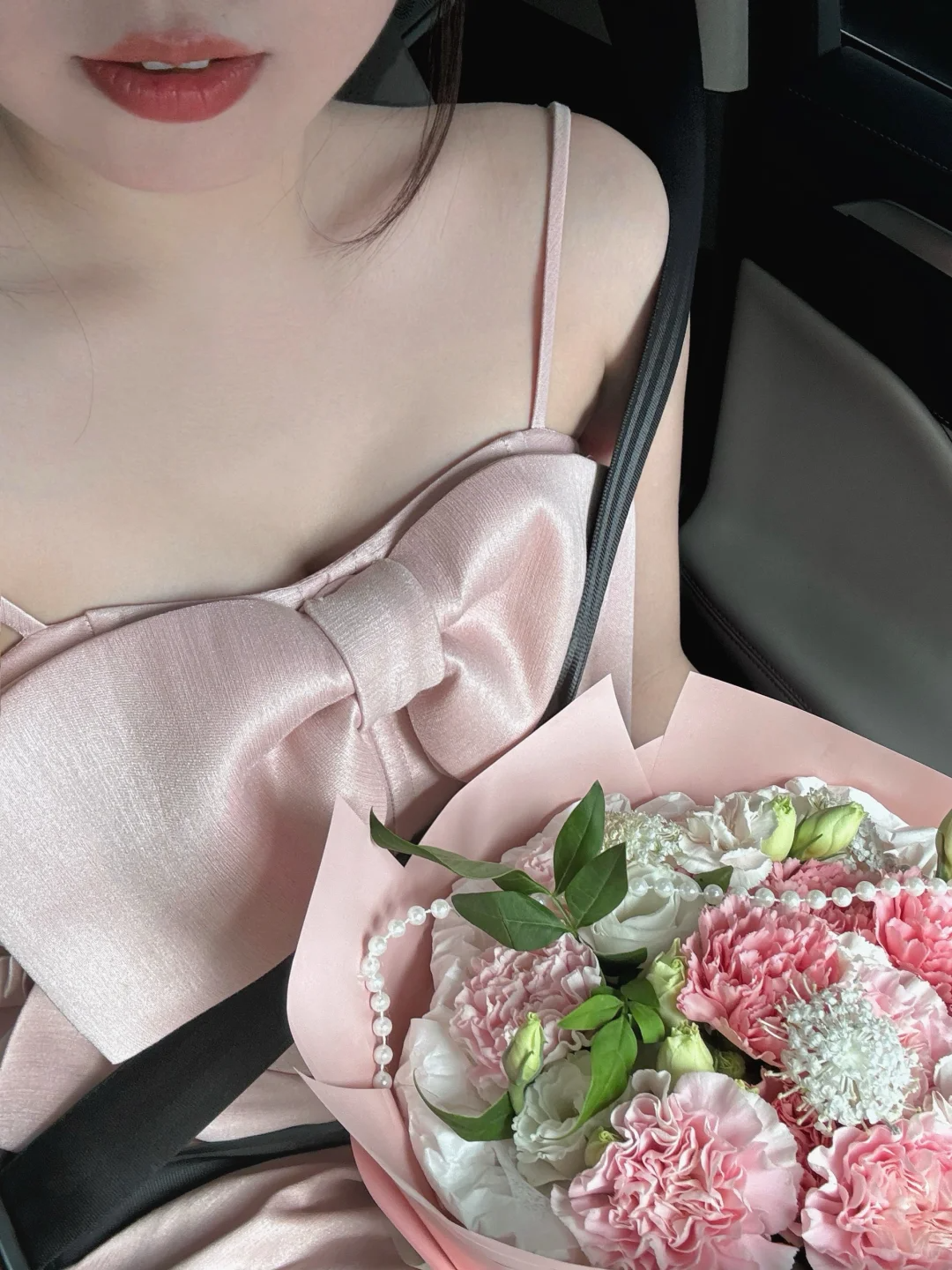 Simple Pink Satin A Line Vacation Dress Birthday Dress Homecoming Dress S320