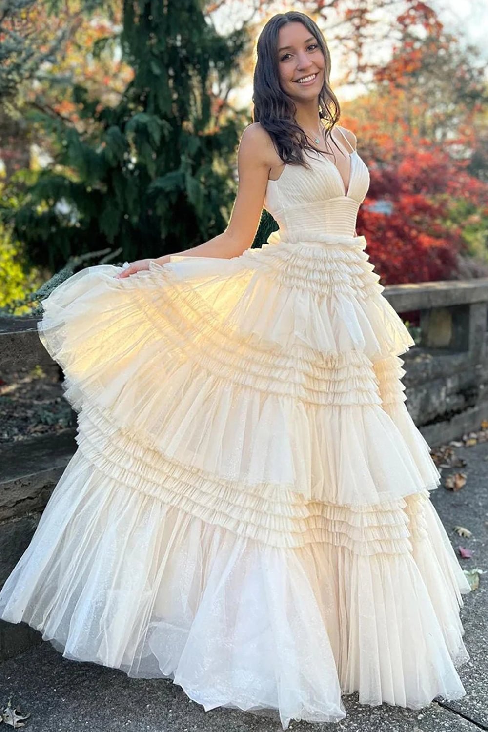 Sexy Daffodil A-Line Doric Sweetheart Long Prom Dress - Fashionpara
