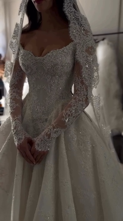 Elegant Bridal Dress Ball Gown Off The Shoulder White Lace Wedding Dresses Minimalist Bridal Gowns