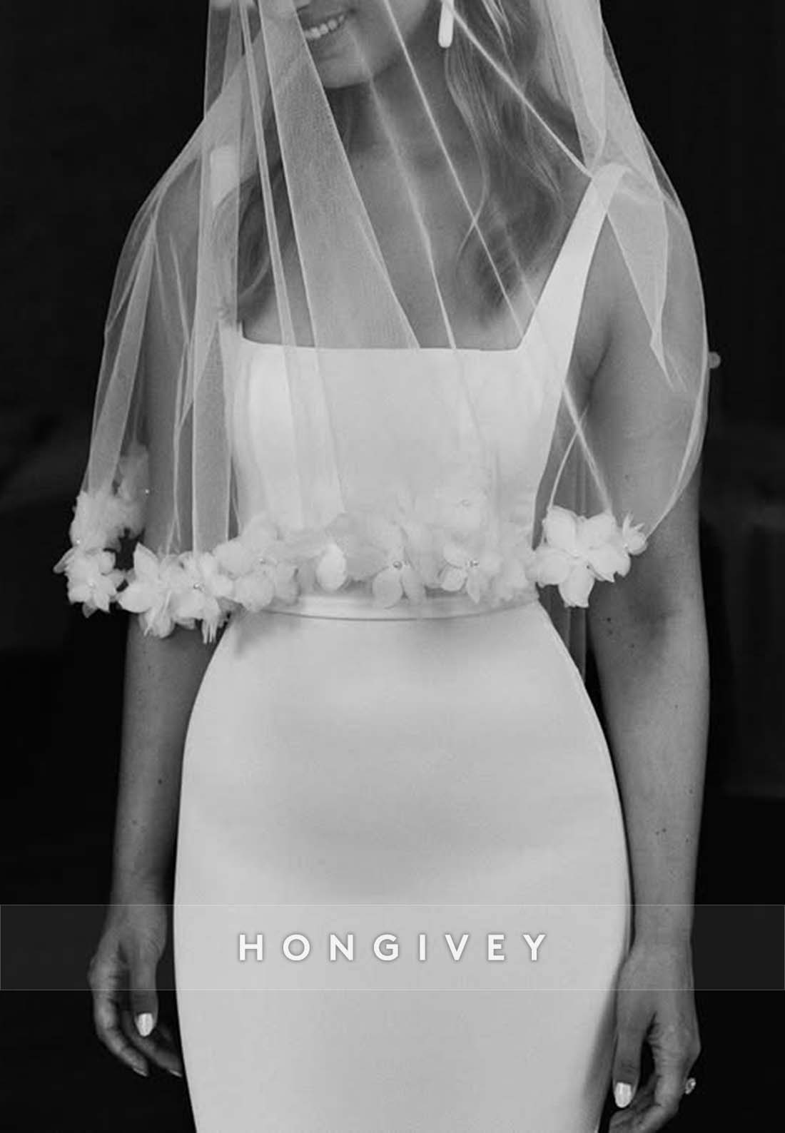 Square Pleated Sleeveless Regular Straps Mermaid Wedding Dresses
