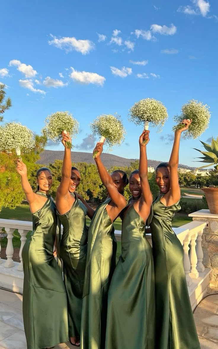 Simple Green Bridesmaids Dresses Long Evening Dress  fg7617