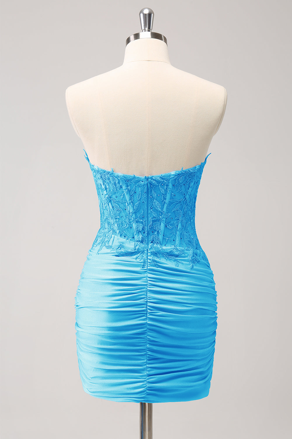 Fuchsia Sweetheart Corset Tight Homecoming Dress with Beading