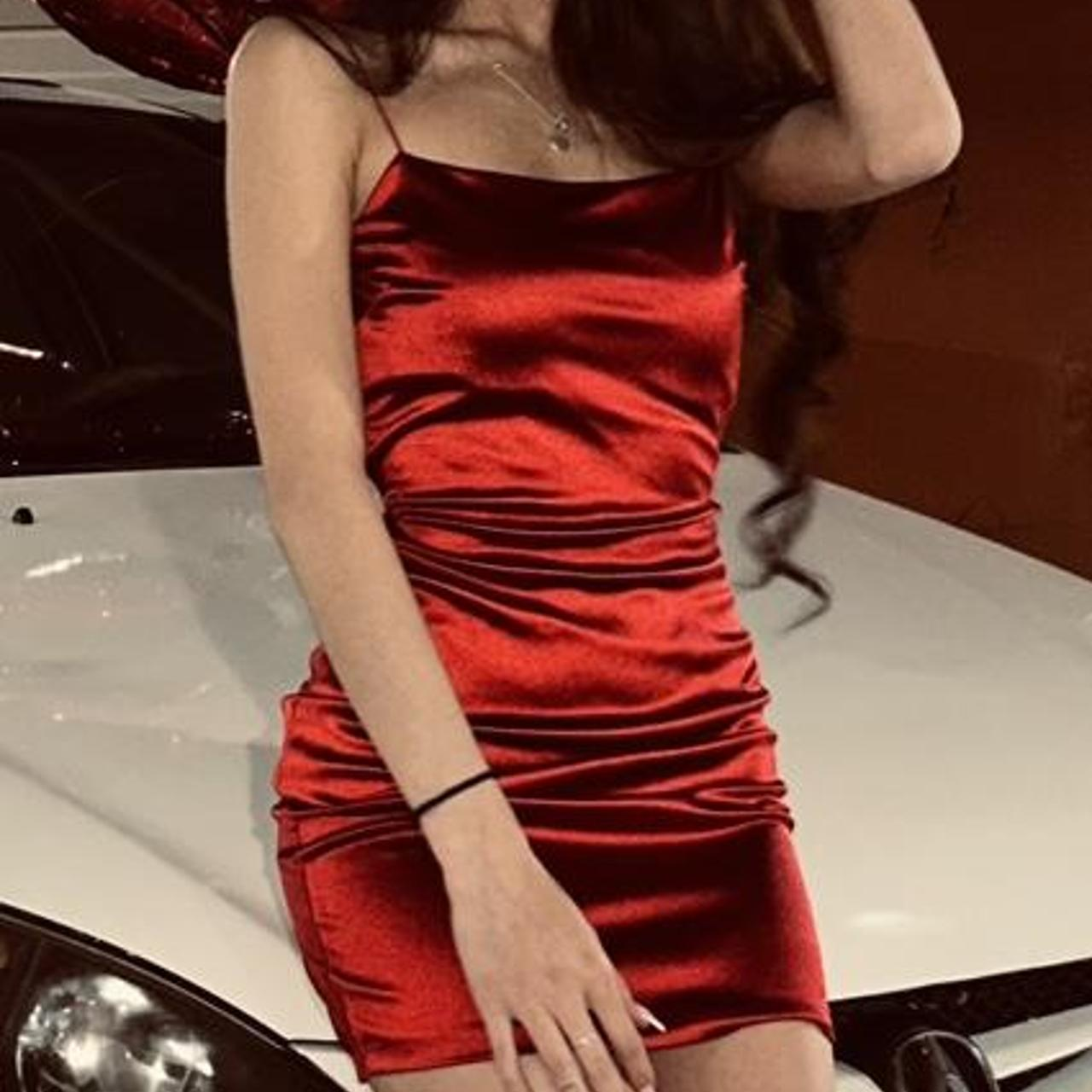 Sexy Red Spaghetti Straps Backless Short Cocktail Dress Homecoming Dress D034