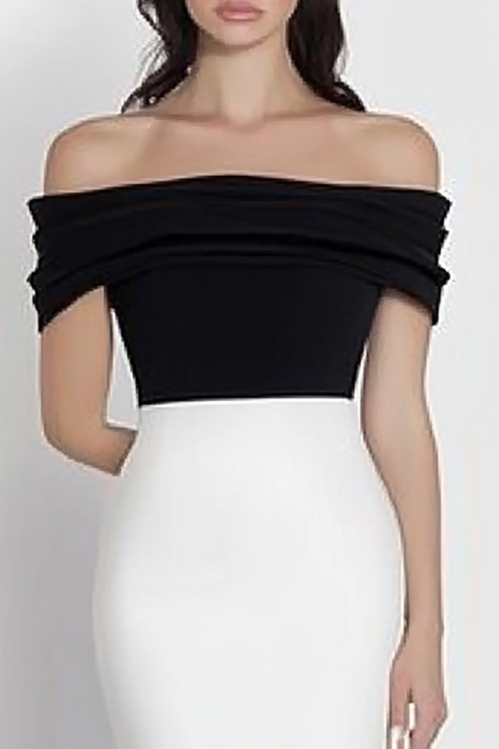 White Mermaid Off The Shoulder Formal Dress