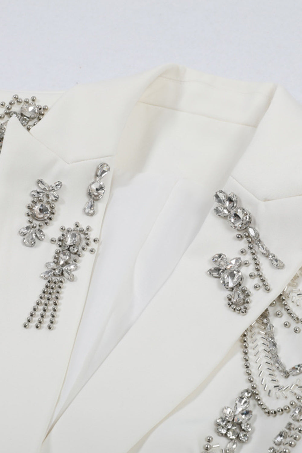 Sparkly Black Peak Lapel Single Breasted Women Prom Blazer with Rhinestones