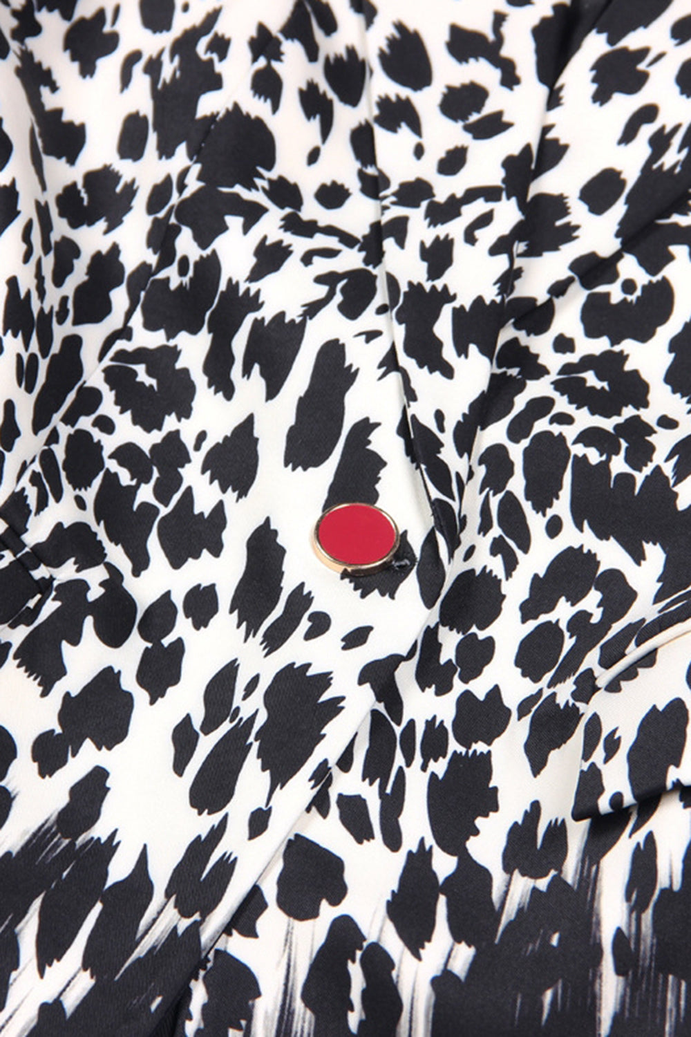 Black Leopard Print Satin Peak Lapel Women Prom Blazer