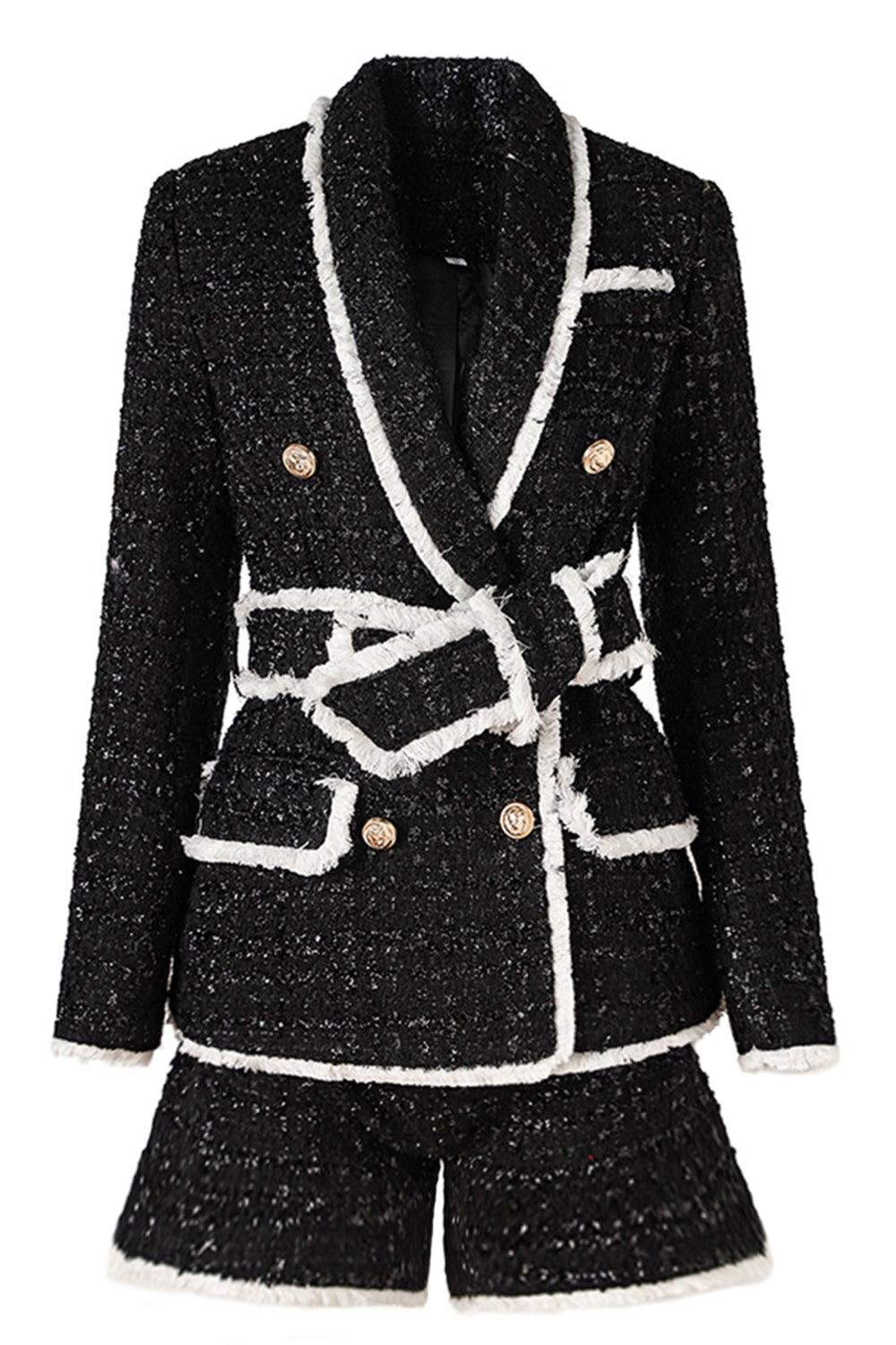 White 2-Piece Shawl Lapel Double Breasted Women Prom Suits