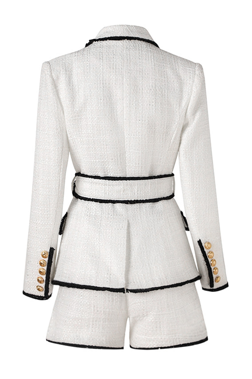 White 2-Piece Shawl Lapel Double Breasted Women Prom Suits