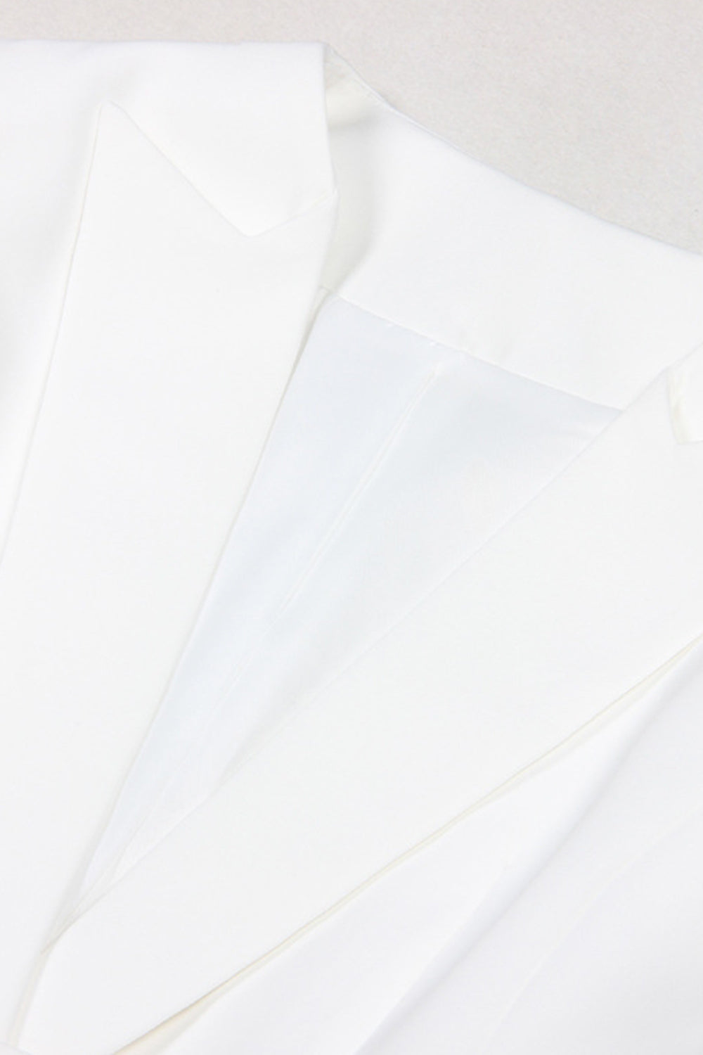 White Peak Lapel Sleeveless Satin Women Blazer