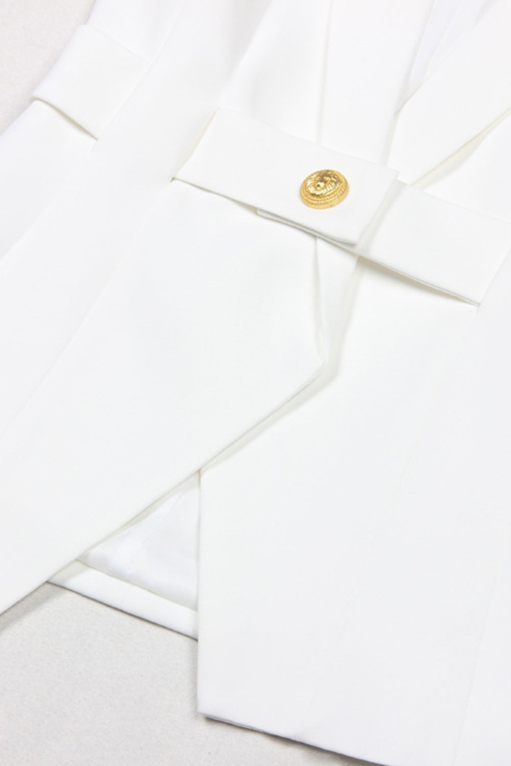 White Peak Lapel Sleeveless Satin Women Blazer