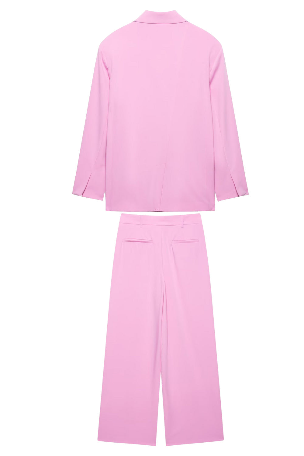 Pink 2 Piece Peak Lapel Women Prom Suits with Strings