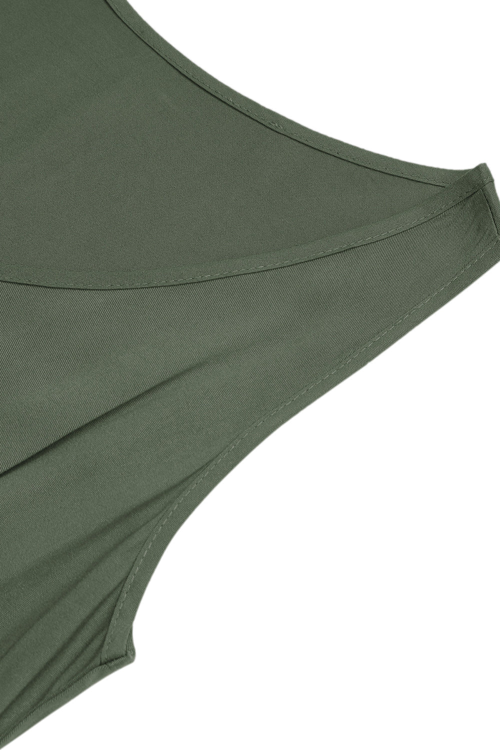 Army Green A Line Summer Dress with Belt
