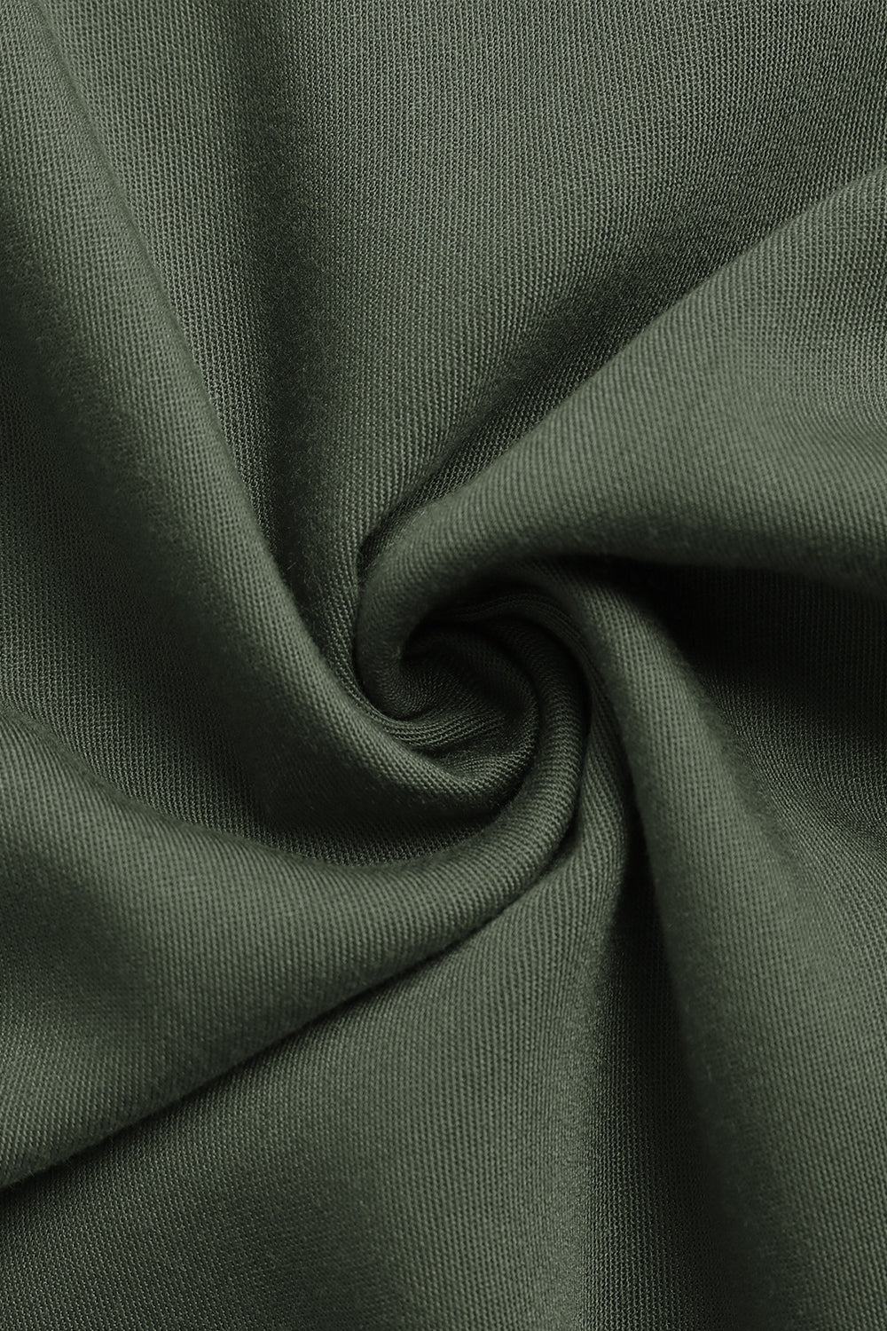 Army Green A Line Summer Dress with Belt