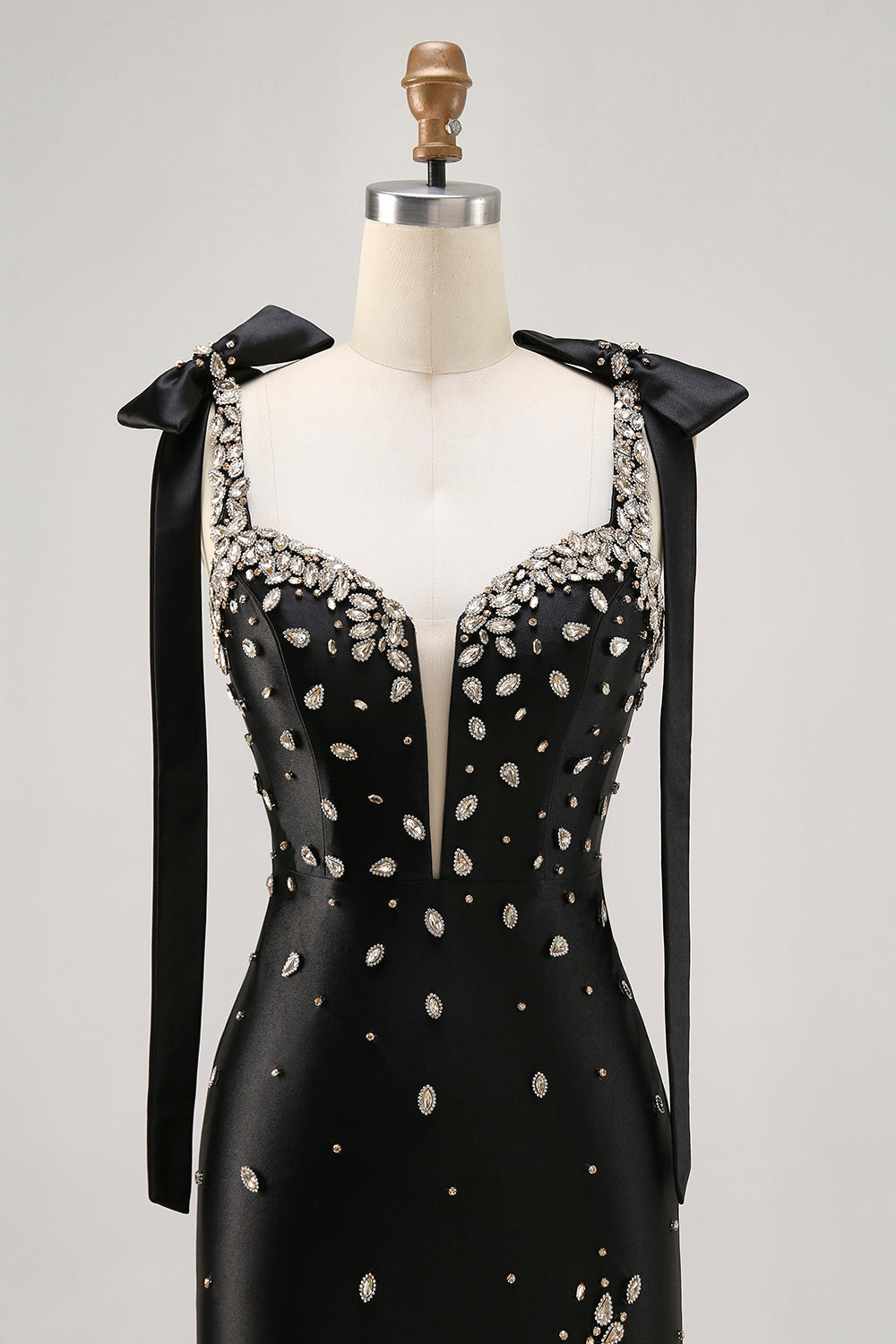 Sparkly Black Tight Rhinestones Short Homecoming Dress with Slit