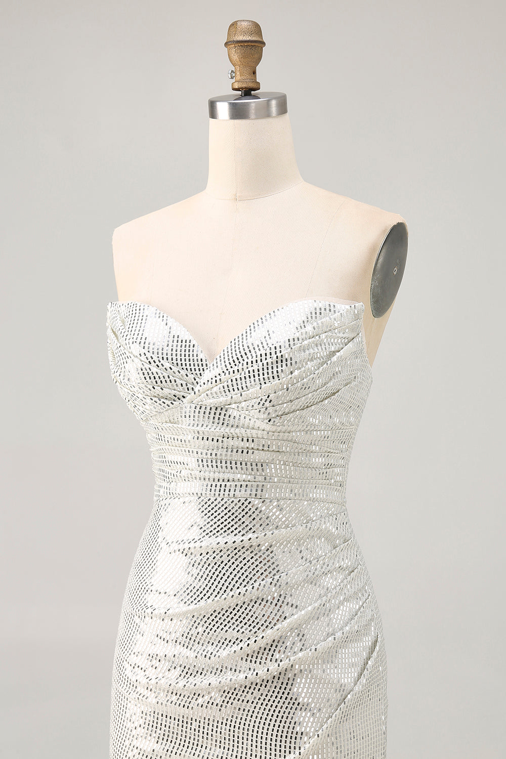 Sparkly Black Strapless Tight Short Homecoming Dress with Sequins