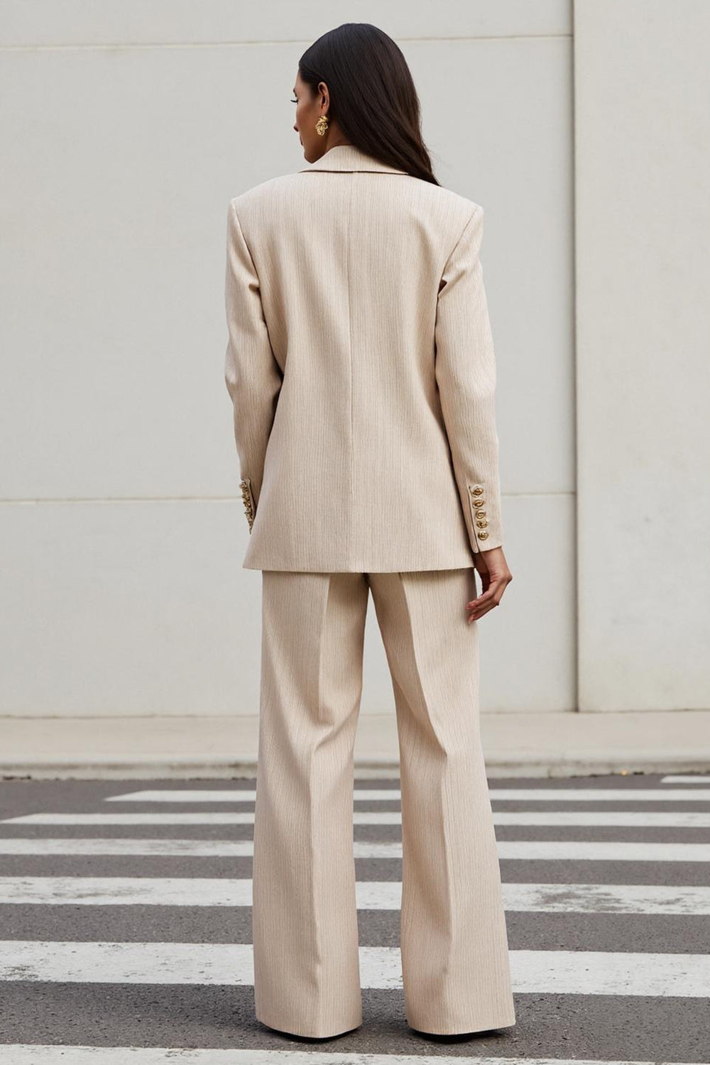Apricot Notched Lapel 2-piece Women Suits