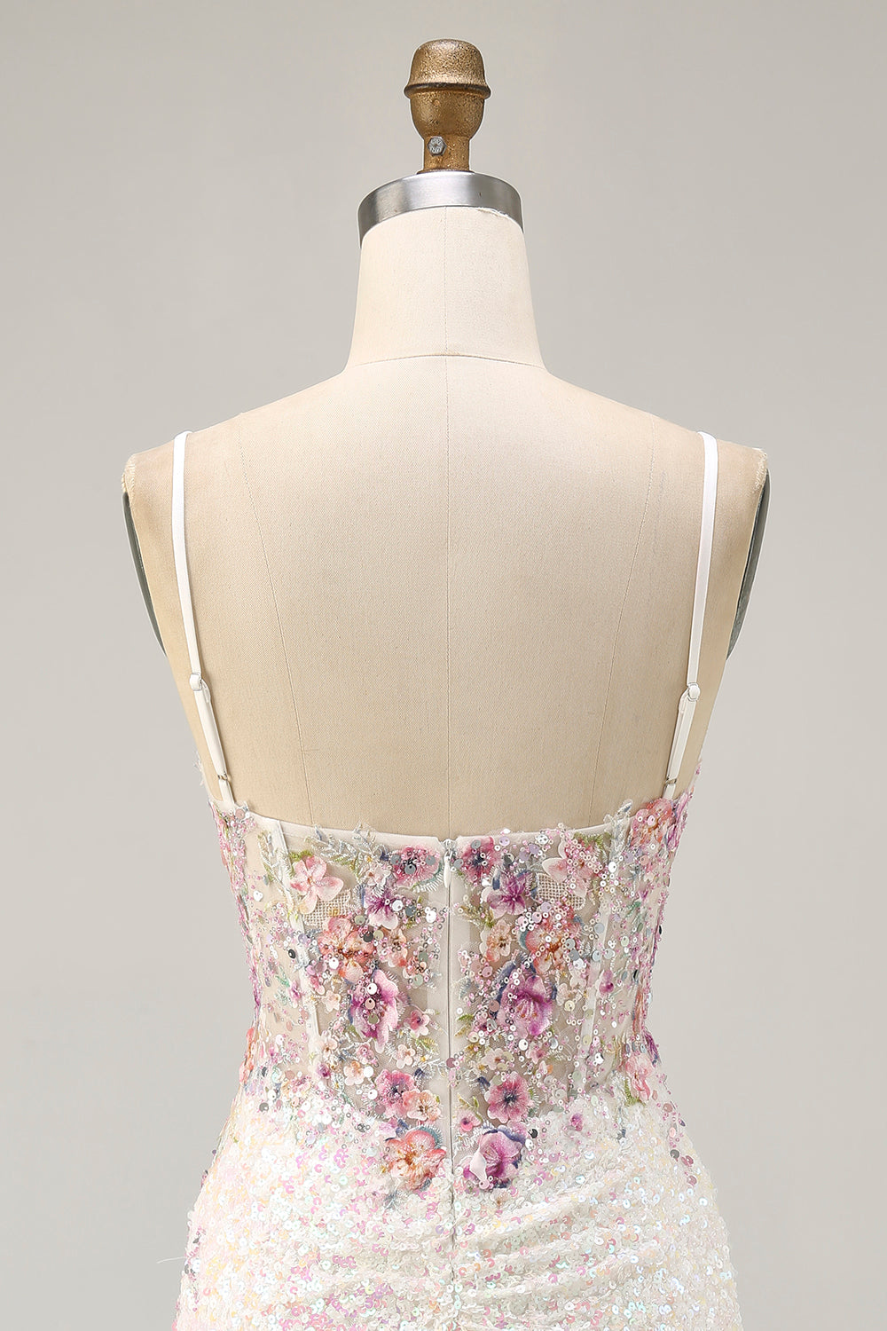 Sparkly Black Pink Floral Corset Short Homecoming Dress with Sequins