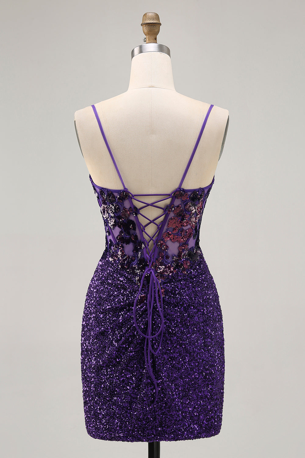 Sparkly Dark Green Corset Short Homecoming Dress with Sequins