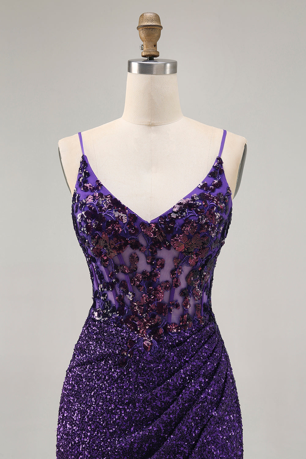 Sparkly Dark Green Corset Short Homecoming Dress with Sequins