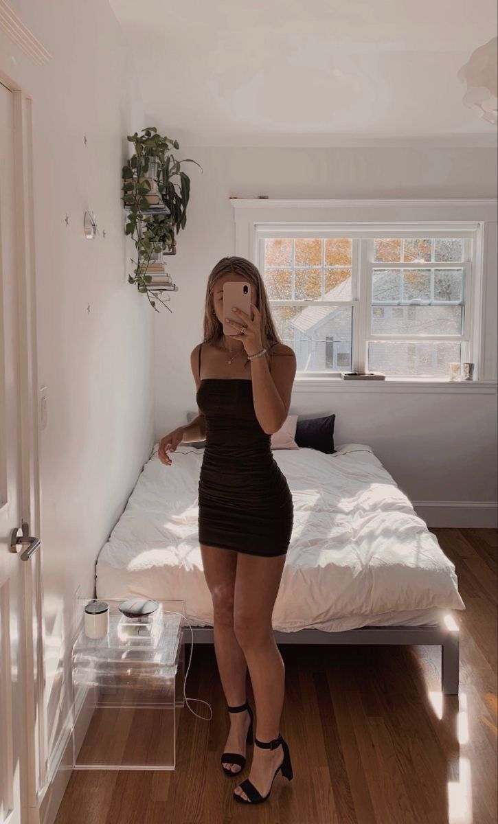 Sexy Black Spaghetti Straps Strapless Sheath Cocktail Dress Short Birthday Outfits Homecoming Dress D021