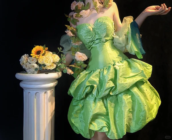 Classy Green Sweetheart Neck Satin A-Line Short Homecoming Dress Birthday Outfits S759
