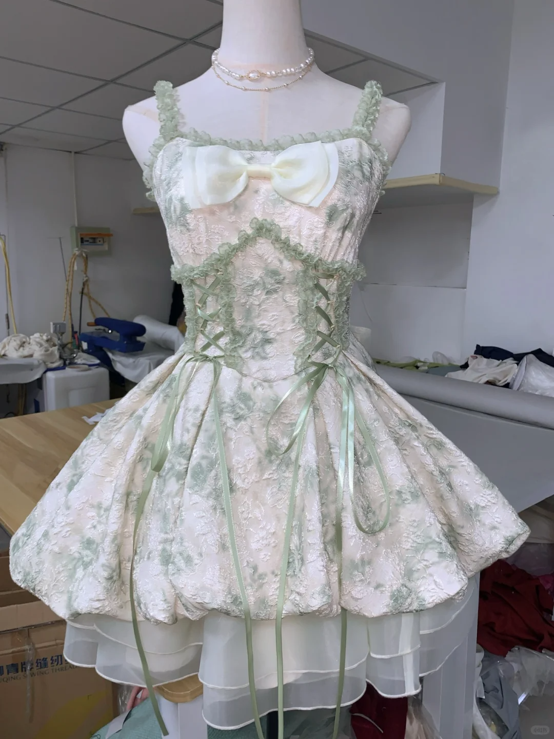 Pretty Pastel Green Spaghetti Straps Lace Print Floral A Line Homecoming Dress 16th Birthday Outfits D020