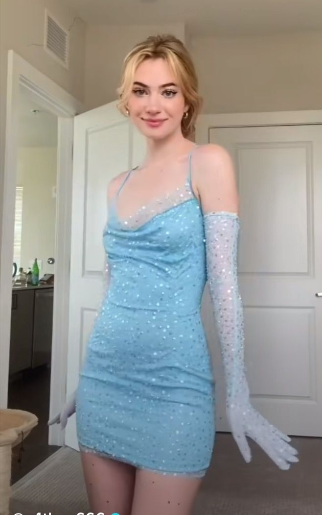 Sweet Spaghetti Straps Blue Sequin Sheath Cocktail Dress Short Birthday Dress Homecoming Dress D176