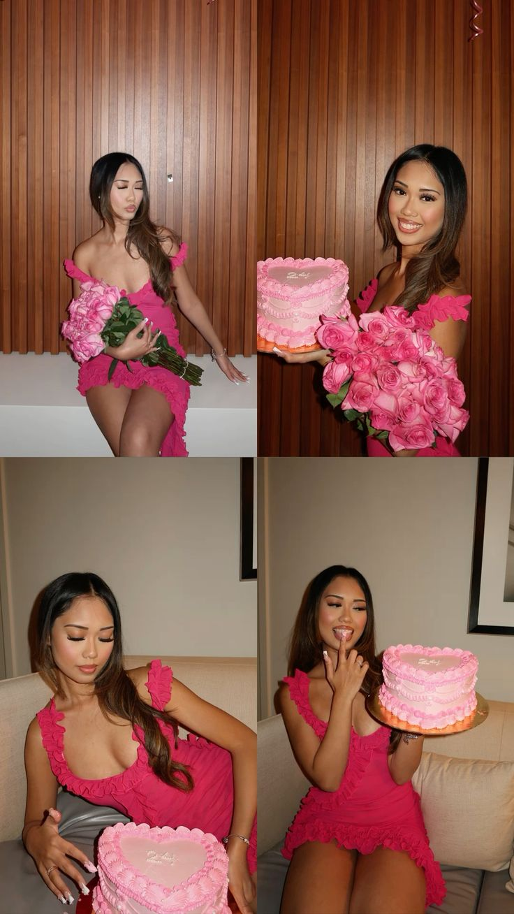 Elegant Pink Sheath Ruffles Short Birthday Party Dress 7th Grade Homecoming Dress S707
