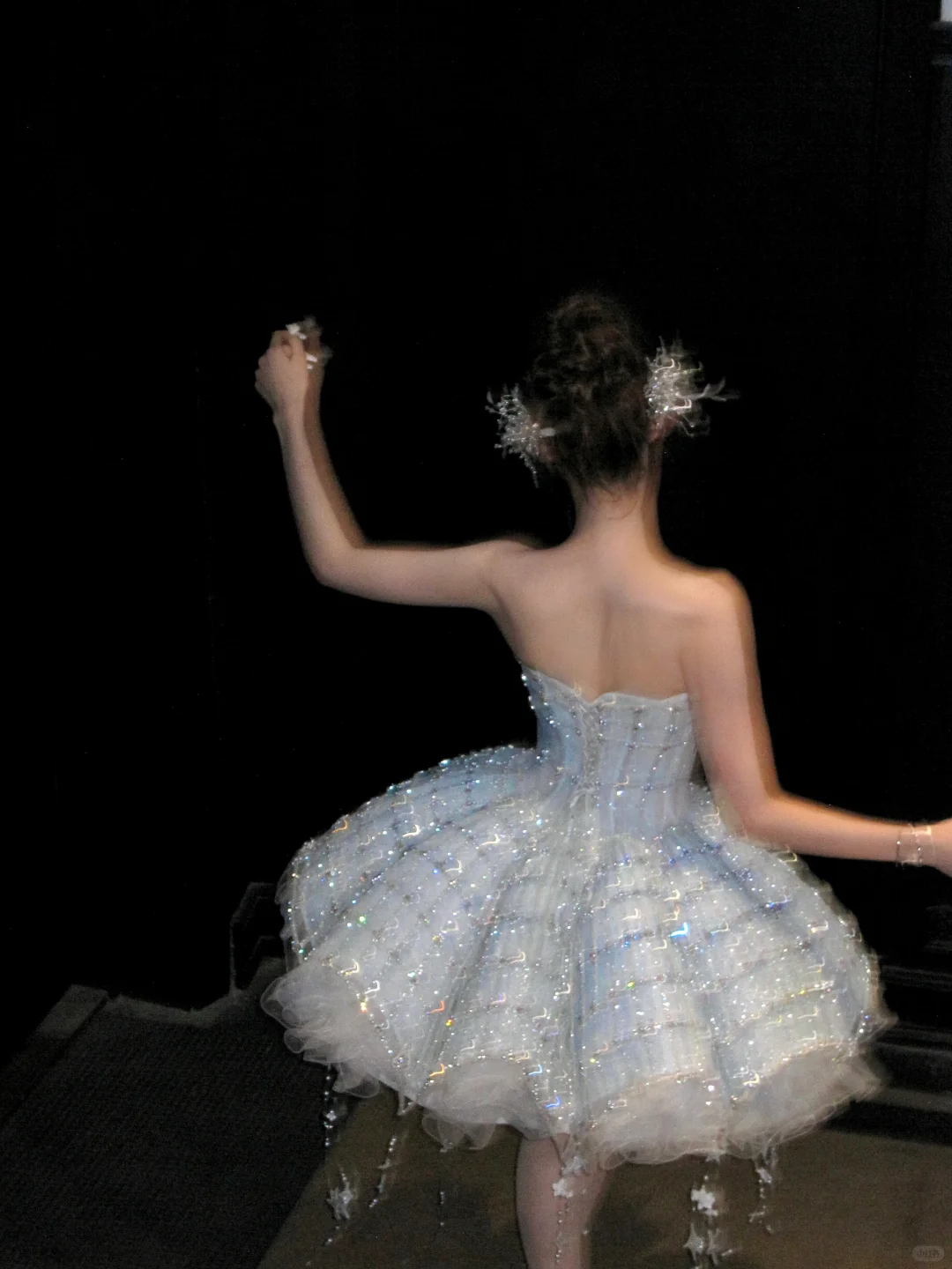 Glitter Blue Strapless Tulle Sequin Beaded A Line Short Homecoming Dress 18th Princess Birthday Outfits D051