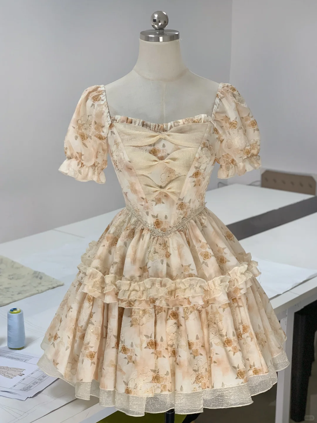 Cute Chiffon Print Floral A Line Short Party Dress Homecoming Dress S897