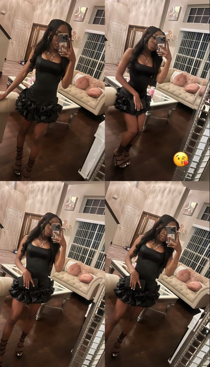 Simple Square Neck Sleeveless Black Short 7th Grade Homecoming Dress Birthday Outfits S619
