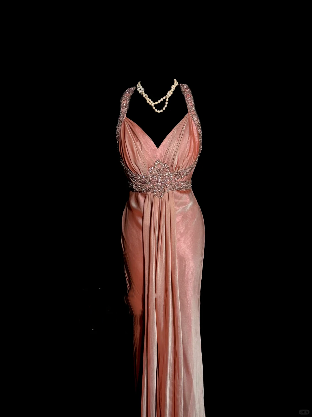 Vintage Mermaid V Neckline Pink Backless Long Prom Gown Fairy Prom Dresses SD2956
