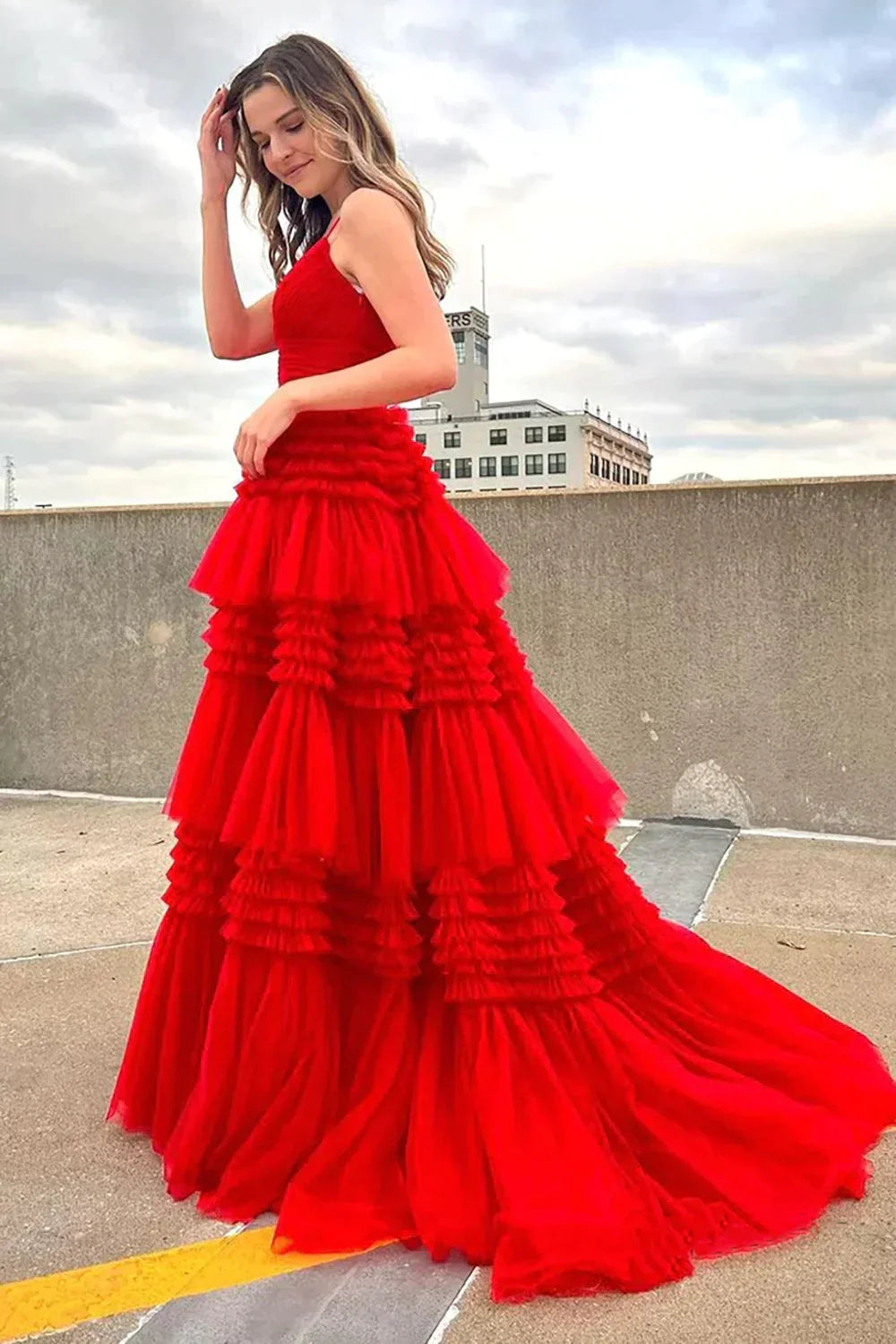 Sexy Daffodil A-Line Doric Sweetheart Long Prom Dress - Fashionpara