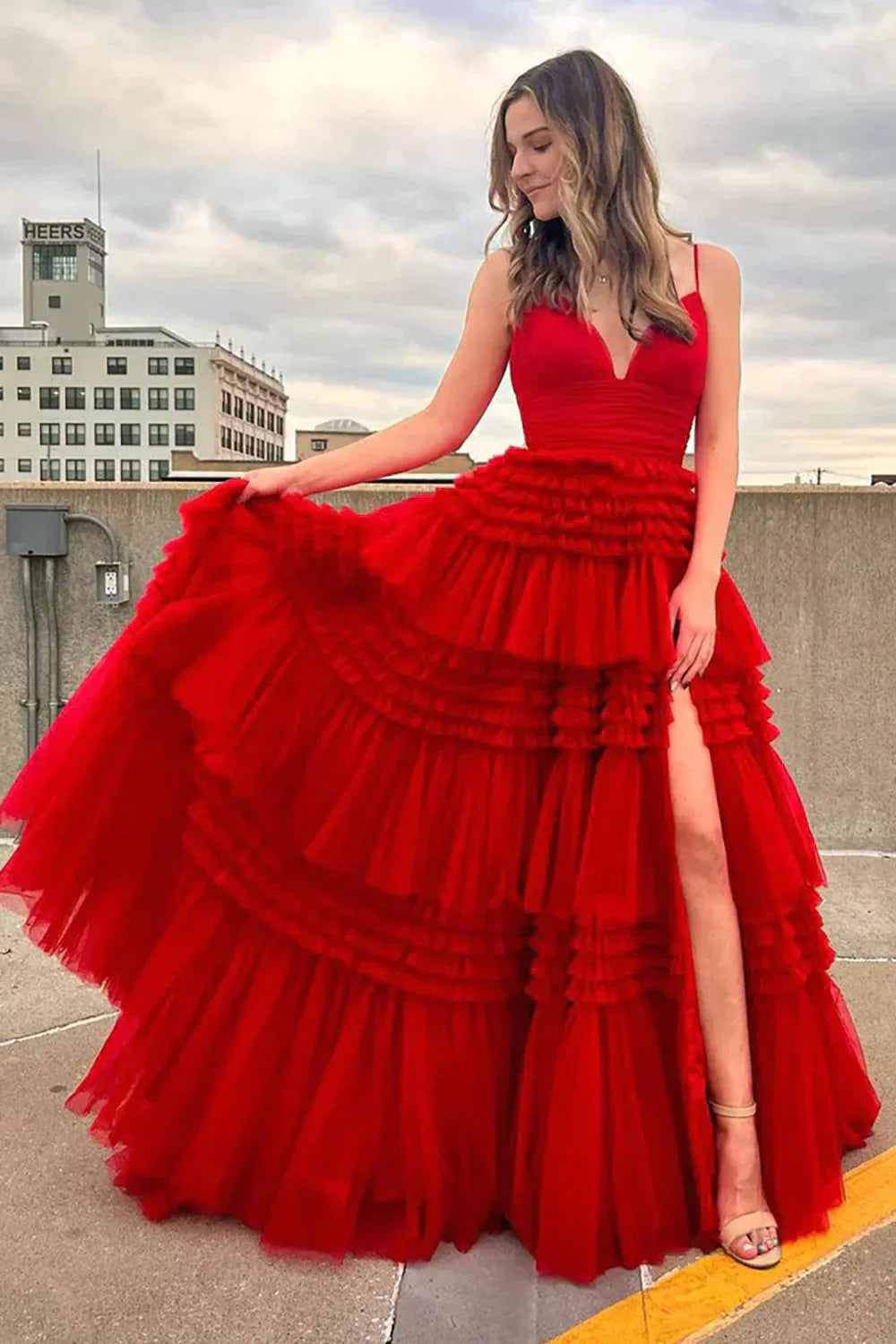 Sexy Daffodil A-Line Doric Sweetheart Long Prom Dress - Fashionpara