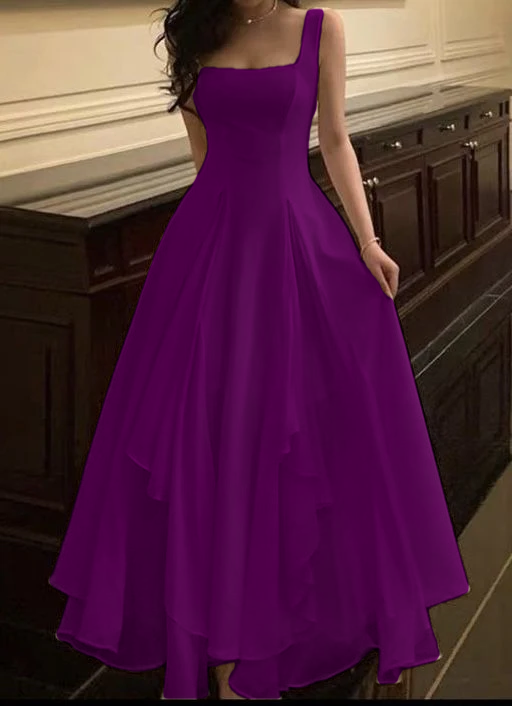 A Line Chiffon Prom Dresses,Long Evening Dress,Formal Dress